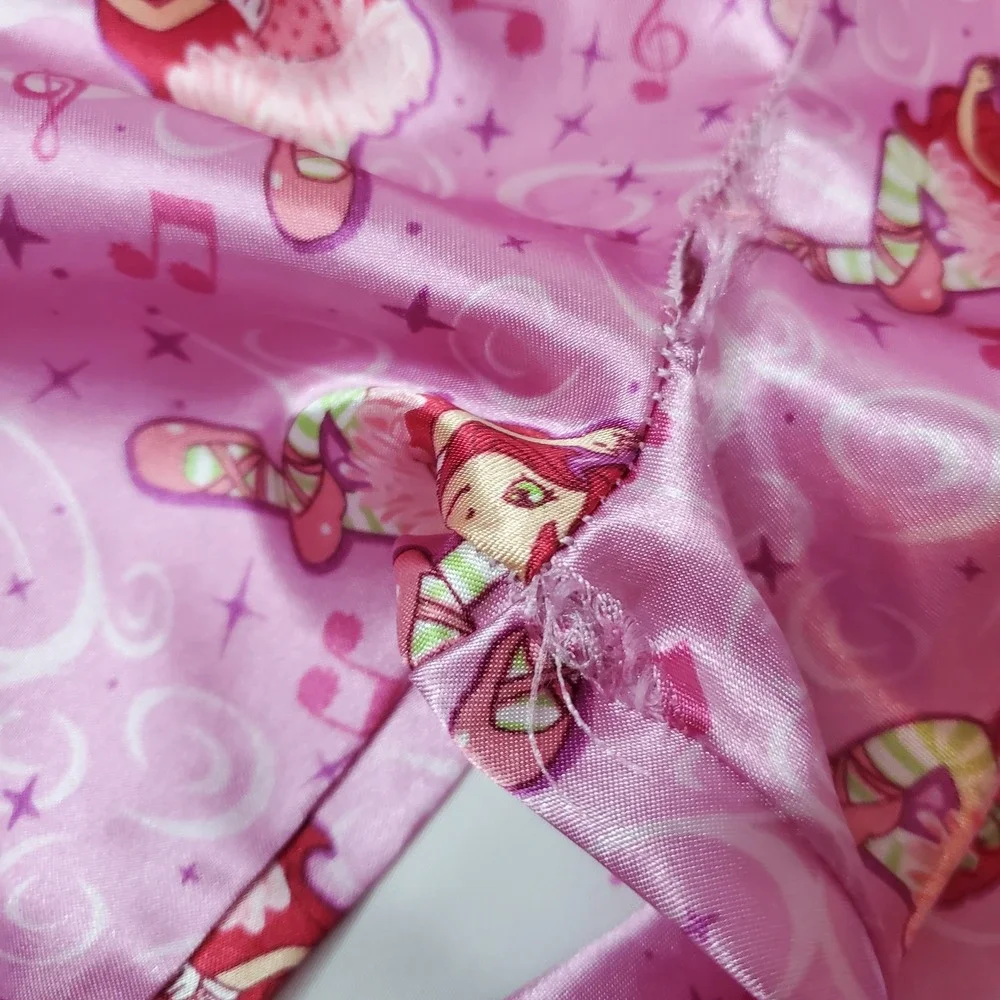 Y2k Strawberry Shortcake Girls Pink Pajama Pants Size 5 READ HOLE‎ FABRIC